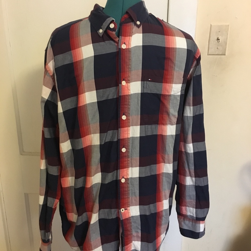 Red White and Blue Tommy Hilfiger Button Down